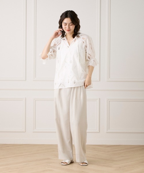 INED(イネド)の「トルコレースブラウス《la veille by SUPERIOR CLOSET》(シャツ/ブラウス・レディース・ブラック/オフホワイト・9号)」の8枚目の写真