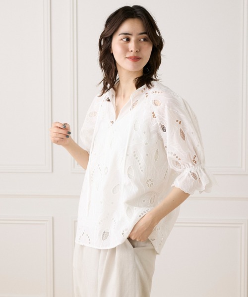 INED(イネド)の「トルコレースブラウス《la veille by SUPERIOR CLOSET》(シャツ/ブラウス・レディース・ブラック/オフホワイト・9号)」の12枚目の写真