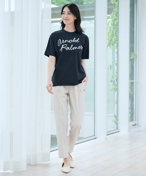 Arnold Palmer（アーノルドパーマー）の「サッカーストレッチ シェア パンツ（その他パンツ・レディース・ブラック/ベージュ/カーキ/ネイビー・XS/S/M/L）」の9枚目の写真