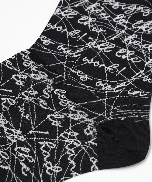mintdesigns(ミントデザインズ)の「INK LETTER SOCKS(ソックス/靴下・レディース・ブラック/ブルー/ベージュ/ピンク・M)」の7枚目の写真