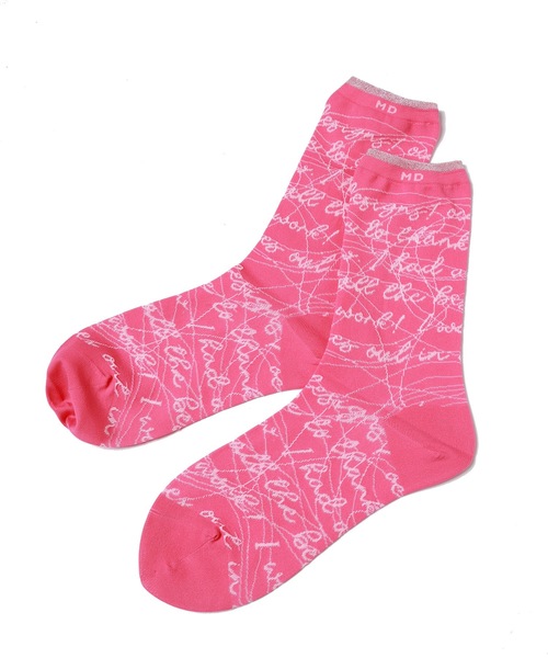 mintdesigns(ミントデザインズ)の「INK LETTER SOCKS(ソックス/靴下・レディース・ブラック/ブルー/ベージュ/ピンク・M)」の11枚目の写真