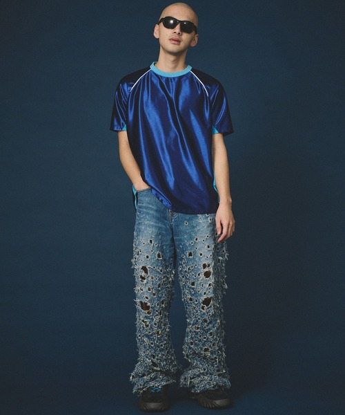 Hub&Spoke(ハブアンドスポーク)の「HUB&SPOKE ゲーム Tee(Tシャツ/カットソー・メンズ・サックスブルー/ネイビー・MEDIUM/LARGE/X-LARGE)」の11枚目の写真