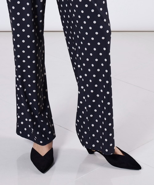 DOUBLE STANDARD CLOTHING(ダブルスタンダードクロージング)の「ウェーブロンダブルデンビープリントパンツ(その他パンツ・レディース・サックスブルー/ブラック・38/36)」の14枚目の写真