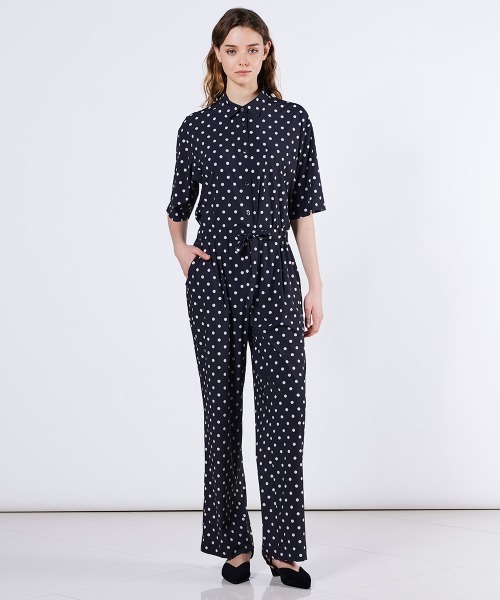 DOUBLE STANDARD CLOTHING(ダブルスタンダードクロージング)の「ウェーブロンダブルデンビープリントパンツ(その他パンツ・レディース・サックスブルー/ブラック・38/36)」の18枚目の写真