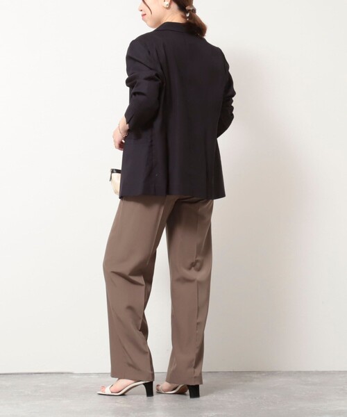 MICO COULIER（ミコクリエ）の「イージーケアリネンジャケット（テーラードジャケット・レディース・ネイビー/ベージュ/キナリ・38）」の12枚目の写真