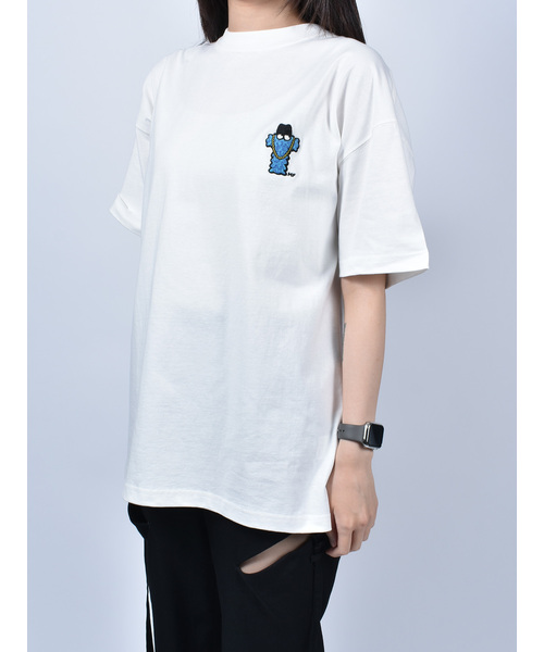 Import & Select(インポートアンドセレクト)の「【Nevernotworking】モンスターバック刺繍BIGTEE ビッグシルエットショートスリーブT 半袖Tシャツ(Tシャツ/カットソー・メンズ・ブラック/ホワイト・3/2)」の4枚目の写真