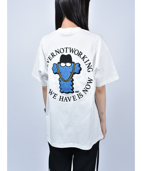 Import & Select(インポートアンドセレクト)の「【Nevernotworking】モンスターバック刺繍BIGTEE ビッグシルエットショートスリーブT 半袖Tシャツ(Tシャツ/カットソー・メンズ・ブラック/ホワイト・3/2)」の1枚目の写真
