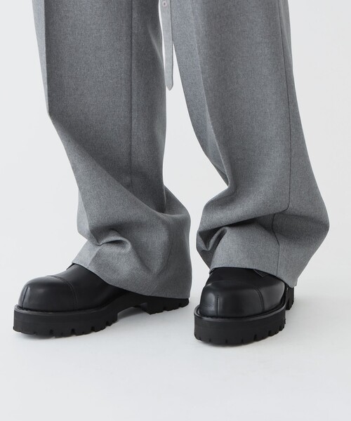 maturely（マチュアリー）の「【1/15再値下げ】maturely / リサイクル ポリエステル ベルト アレンジ パンツ（スラックス・レディース・ブラウン/グレー・1/0）」の10枚目の写真