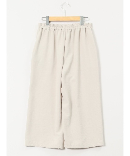 m.f.editorial（エムエフエディトリアル）の「【マシンウォッシャブル】m.f.エディトリアル レディース 麻調合繊 ボタン付き クロップドパンツ(セットアップ可能）（チノパンツ・レディース・ライトグレー/ベージュ/ネイビー/ブルー・MEDIUM/LARGE）」の15枚目の写真