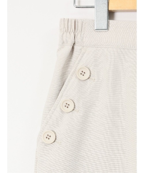 m.f.editorial（エムエフエディトリアル）の「【マシンウォッシャブル】m.f.エディトリアル レディース 麻調合繊 ボタン付き クロップドパンツ(セットアップ可能）（チノパンツ・レディース・ライトグレー/ベージュ/ネイビー/ブルー・MEDIUM/LARGE）」の16枚目の写真