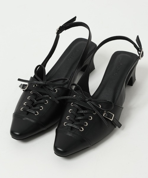 Heather（ヘザー）の「レースアップヒールサンダル　497318（サンダル・レディース・シルバー/ブラック・M/L）」の21枚目の写真