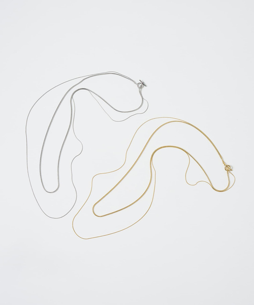 collex（コレックス）の「【dignif】【金属アレルギー対応】ダブルチェーンロングネックレス（ネックレス・レディース・シルバー/ゴールド・フリー）」の12枚目の写真