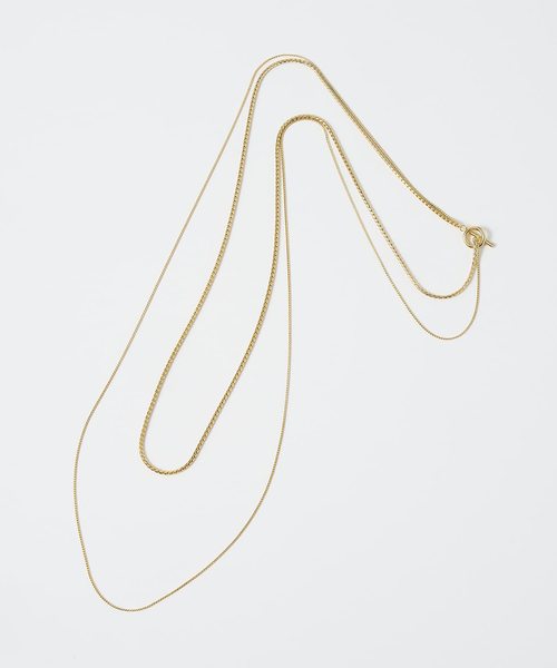 collex（コレックス）の「【dignif】【金属アレルギー対応】ダブルチェーンロングネックレス（ネックレス・レディース・シルバー/ゴールド・フリー）」の10枚目の写真