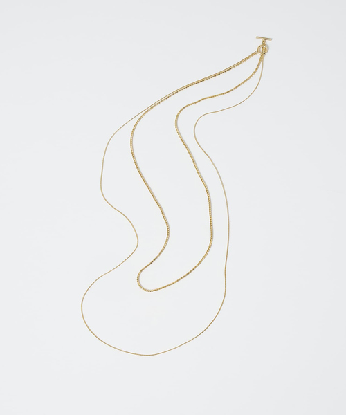 collex（コレックス）の「【dignif】【金属アレルギー対応】ダブルチェーンロングネックレス（ネックレス・レディース・シルバー/ゴールド・フリー）」の9枚目の写真