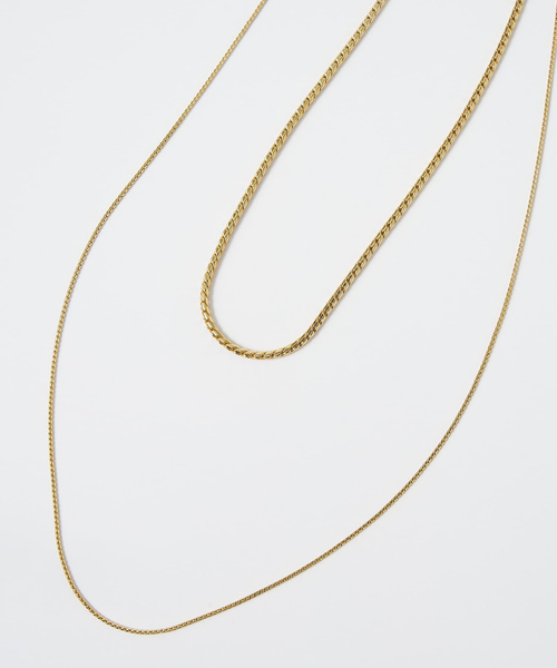 collex（コレックス）の「【dignif】【金属アレルギー対応】ダブルチェーンロングネックレス（ネックレス・レディース・シルバー/ゴールド・フリー）」の8枚目の写真