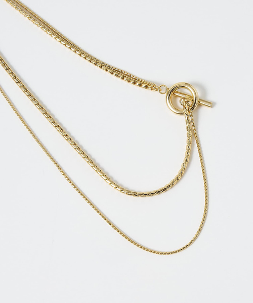 collex（コレックス）の「【dignif】【金属アレルギー対応】ダブルチェーンロングネックレス（ネックレス・レディース・シルバー/ゴールド・フリー）」の7枚目の写真