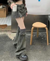 .KOM（ドットコム）の「『.KOM/ドットケーオーエム』ミニスカ＆レッグカバーセット【Y】【CN】（スカート・メンズ）」