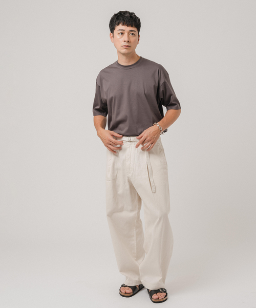 EDIFICE（エディフィス）の「LE JEAN(ルジーン) デニム ベルテッド トラウザー（デニムパンツ・メンズ・アイボリー/ブルー系その他/ネイビー・LARGE/MEDIUM/SMALL）」の4枚目の写真