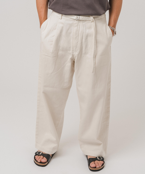 EDIFICE（エディフィス）の「LE JEAN(ルジーン) デニム ベルテッド トラウザー（デニムパンツ・メンズ・アイボリー/ブルー系その他/ネイビー・LARGE/MEDIUM/SMALL）」の7枚目の写真