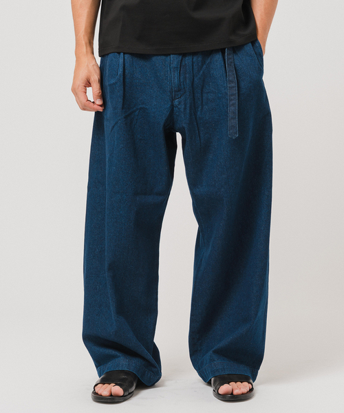 EDIFICE（エディフィス）の「LE JEAN(ルジーン) デニム ベルテッド トラウザー（デニムパンツ・メンズ・アイボリー/ブルー系その他/ネイビー・LARGE/MEDIUM/SMALL）」の18枚目の写真