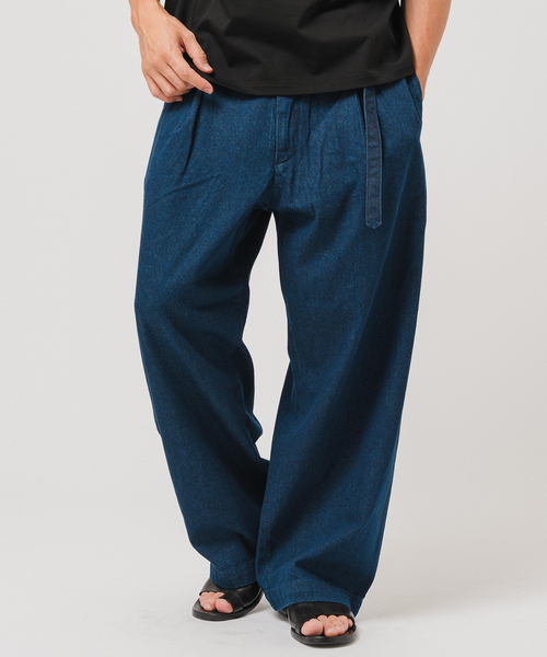 EDIFICE（エディフィス）の「LE JEAN(ルジーン) デニム ベルテッド トラウザー（デニムパンツ・メンズ・アイボリー/ブルー系その他/ネイビー・LARGE/MEDIUM/SMALL）」の19枚目の写真