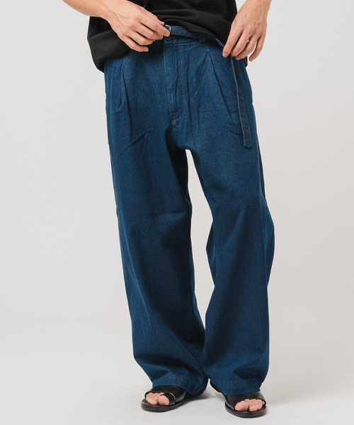 EDIFICE（エディフィス）の「LE JEAN(ルジーン) デニム ベルテッド トラウザー（デニムパンツ・メンズ・アイボリー/ブルー系その他/ネイビー・LARGE/MEDIUM/SMALL）」の21枚目の写真