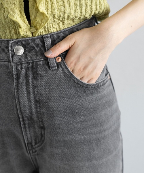 RAGEBLUE（レイジブルー）の「デニムフレアデザインパンツ（デニムパンツ・レディース・キナリ/ダークグレー・LARGE/MEDIUM）」の15枚目の写真