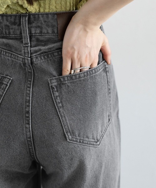 RAGEBLUE（レイジブルー）の「デニムフレアデザインパンツ（デニムパンツ・レディース・キナリ/ダークグレー・LARGE/MEDIUM）」の18枚目の写真