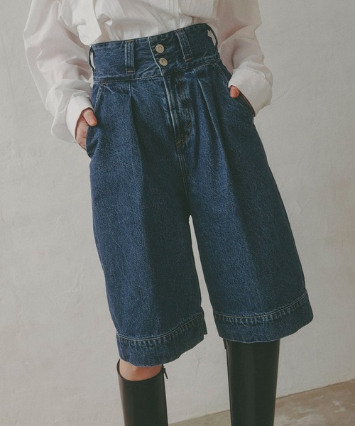 VIVIENNE TAM　デニムハーフパンツ ヴィンテージウォッシュデニムハーフパンツ｜WEGO（ウィゴー