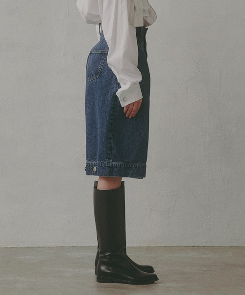 SOMETHING(サムシング)の「atelier SOMETHING TLEB HALF PANTS/アトリエサムシングデニムハーフパンツ(デニムパンツ・レディース・ブルー・X-SMALL/SMALL/MEDIUM)」の5枚目の写真