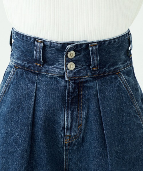SOMETHING(サムシング)の「atelier SOMETHING TLEB HALF PANTS/アトリエサムシングデニムハーフパンツ(デニムパンツ・レディース・ブルー・X-SMALL/SMALL/MEDIUM)」の8枚目の写真