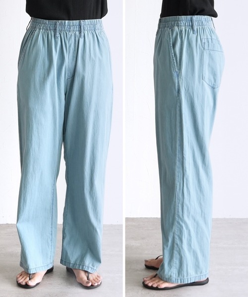 reca（レカ）の「エアリーデニム イージーパンツ（デニムパンツ・レディース・ライトブルー/ネイビー・M/L）」の16枚目の写真