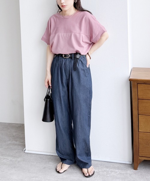 reca（レカ）の「エアリーデニム イージーパンツ（デニムパンツ・レディース・ライトブルー/ネイビー・M/L）」の22枚目の写真