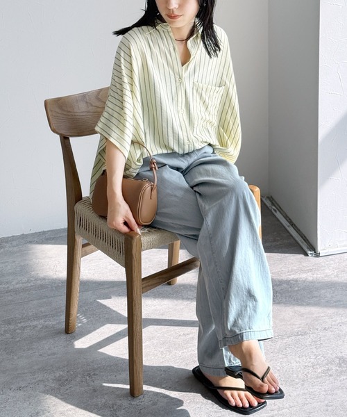 reca(レカ)の「エアリーデニム イージーパンツ(デニムパンツ・レディース・ライトブルー/ネイビー・M/L)」の6枚目の写真