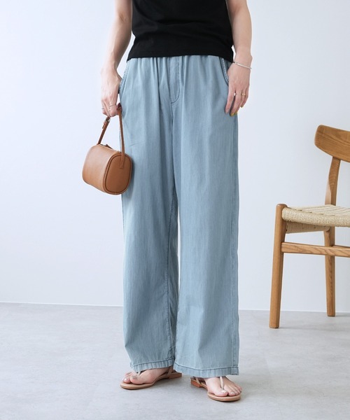 reca(レカ)の「エアリーデニム イージーパンツ(デニムパンツ・レディース・ライトブルー/ネイビー・M/L)」の18枚目の写真