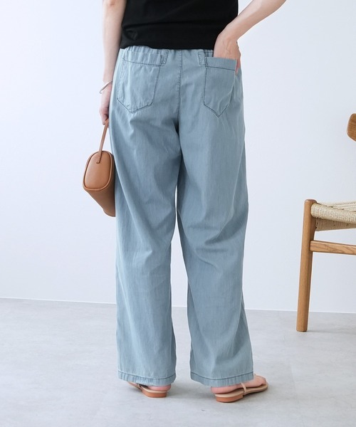 reca(レカ)の「エアリーデニム イージーパンツ(デニムパンツ・レディース・ライトブルー/ネイビー・M/L)」の16枚目の写真