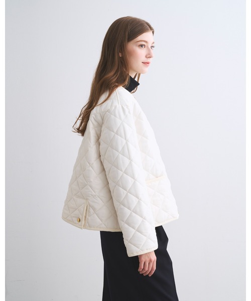 Traditional Weatherwear（トラディショナルウェザーウェア）の「ARKLEY A-LINE（ダウンジャケット/コート・レディース・ブラック/アイボリー/ネイビー・32/34/36）」の7枚目の写真