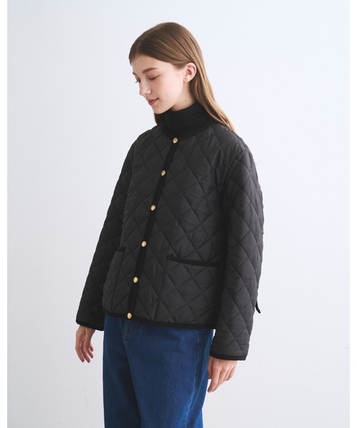 Traditional Weatherwear（トラディショナルウェザーウェア）の「ARKLEY A-LINE（ダウンジャケット/コート・レディース・ブラック/アイボリー/ネイビー・32/34/36）」の8枚目の写真