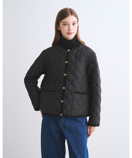 Traditional Weatherwear(トラディショナルウェザーウェア)の「ARKLEY A-LINE(ダウンジャケット/コート・レディース・ブラック/アイボリー/ネイビー・32/34/36)」の10枚目の写真