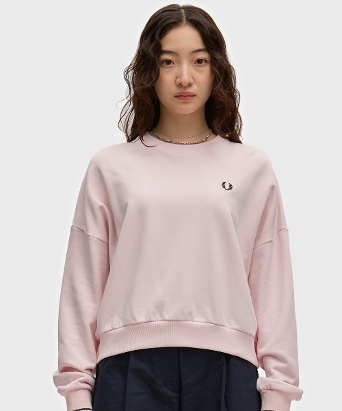 FRED PERRY(フレッドペリー)の「Tipped Sweatshirt/ティップラインスウェットシャツ(スウェット・レディース・ホワイト/ダークベージュ/ブラック/ブルー/ベージュ/ネイビー/ダークグリーン/ピンク・10)」の20枚目の写真