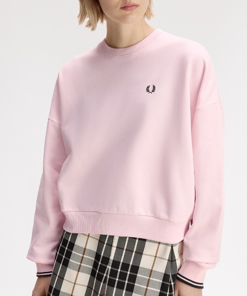 FRED PERRY(フレッドペリー)の「Tipped Sweatshirt/ティップラインスウェットシャツ(スウェット・レディース・ホワイト/ダークベージュ/ブラック/ブルー/ベージュ/ネイビー/ダークグリーン/ピンク・10)」の22枚目の写真