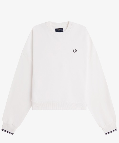 FRED PERRY(フレッドペリー)の「Tipped Sweatshirt/ティップラインスウェットシャツ(スウェット・レディース・ホワイト/ダークベージュ/ブラック/ブルー/ベージュ/ネイビー/ダークグリーン/ピンク・10)」の16枚目の写真