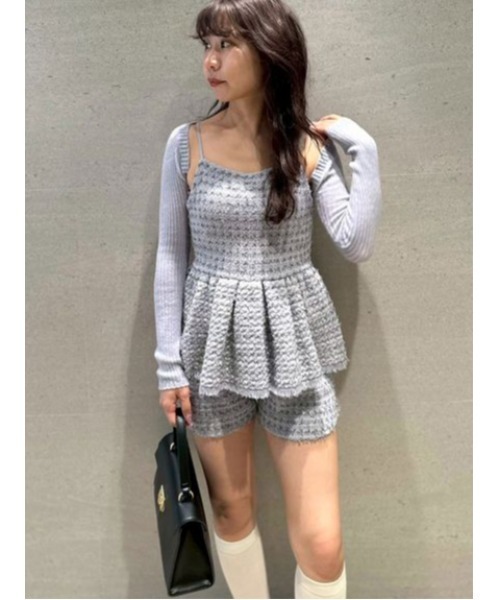 新品 タグ付き 大人気♡LILY BROWN ツイードニットショートパンツ ツイードニットショートパンツ(ショートパンツ)｜パンツ｜LILY