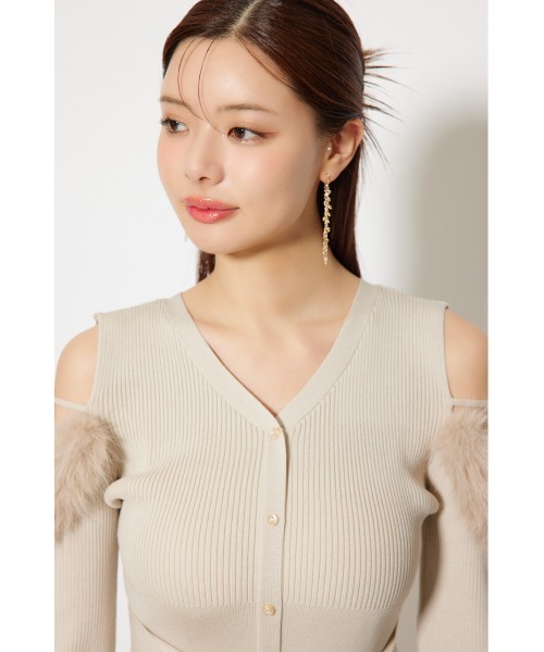 rienda(リエンダ)の「many wayフェイクファーミニニットワンピース 秋服(ワンピース・レディース・ベージュ・FREE)」の10枚目の写真