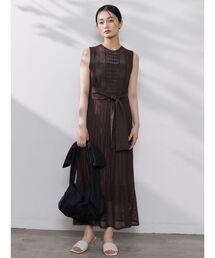 LAGUNAMOON | ストライプメッシュニットワンピース(ワンピース)