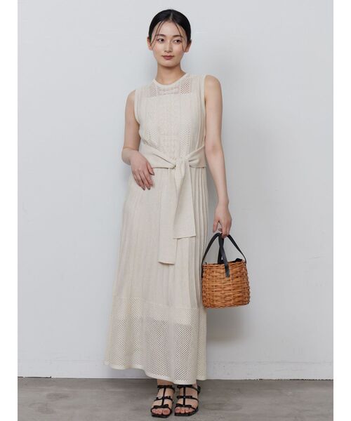 LAGUNAMOON(ラグナムーン)の「ストライプメッシュニットワンピース(ワンピース・レディース・グレー/アイボリー/ブラウン・SMALL/MEDIUM)」の13枚目の写真