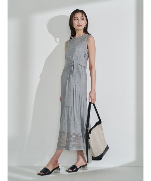 LAGUNAMOON(ラグナムーン)の「ストライプメッシュニットワンピース(ワンピース・レディース・グレー/アイボリー/ブラウン・SMALL/MEDIUM)」の18枚目の写真