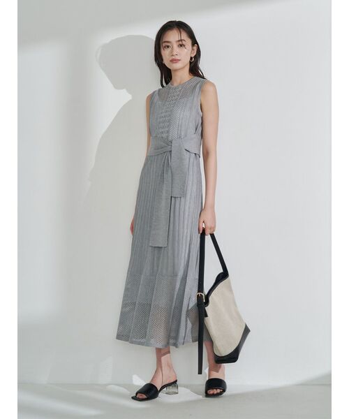 LAGUNAMOON(ラグナムーン)の「ストライプメッシュニットワンピース(ワンピース・レディース・グレー/アイボリー/ブラウン・SMALL/MEDIUM)」の19枚目の写真