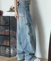レトロワイドデニムパンツ