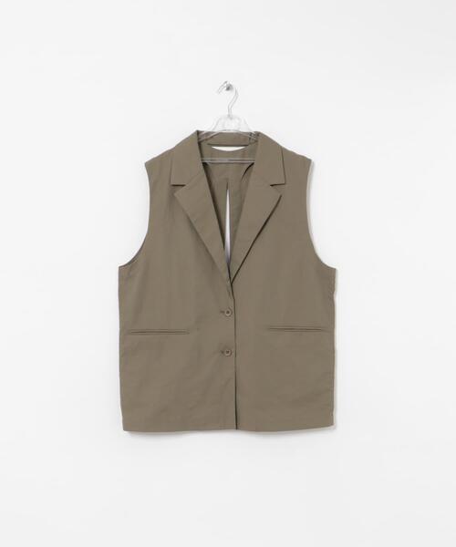 LAATO（ラート）の「no sleeve slit jacket（その他アウター・レディース・ナチュラル/ブラック・FREE）」の12枚目の写真